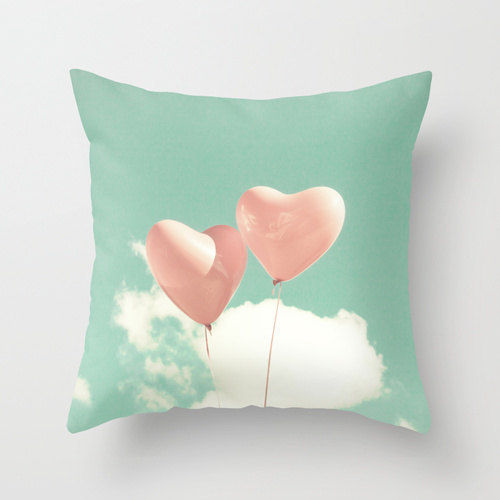 balloon hearts pillow