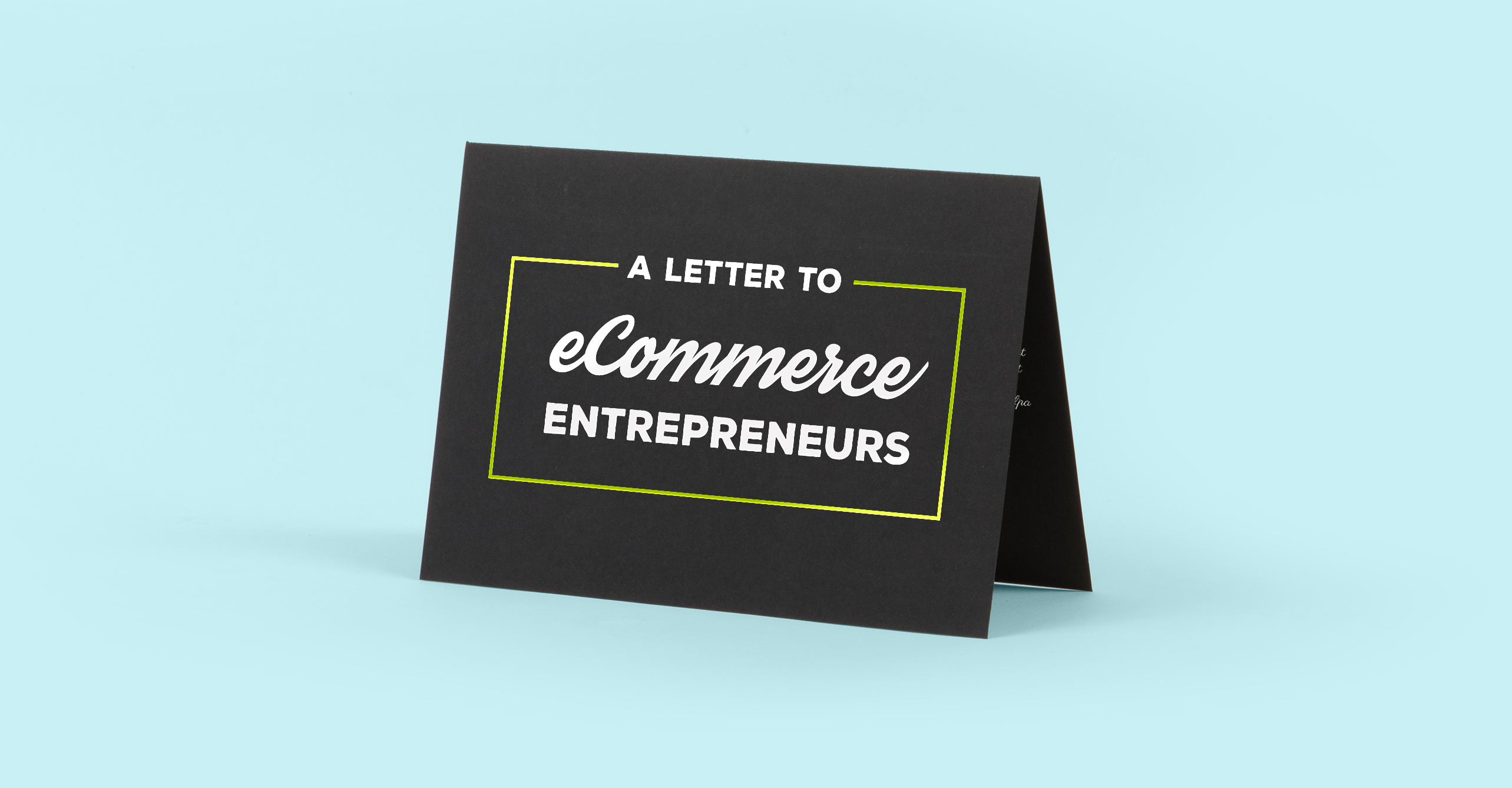 letter to entrepreneurs